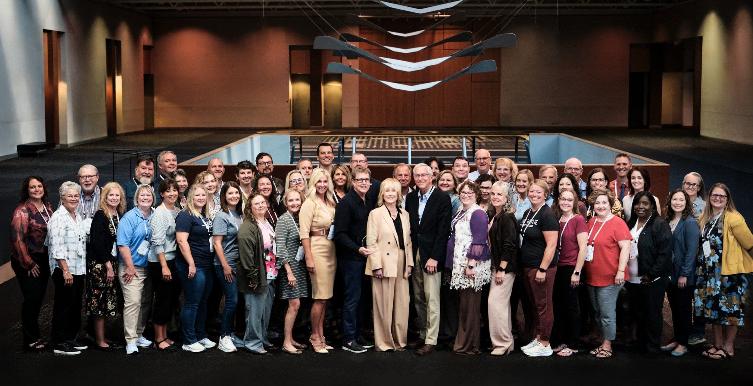 Corporate group photo at St. Louis Convention Center